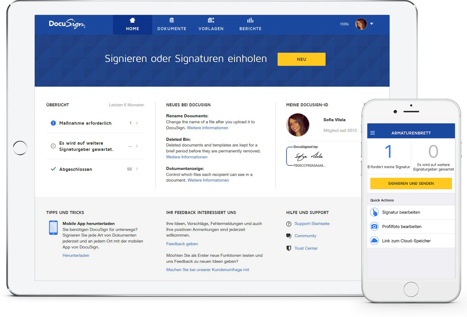 DocuSign elektronische Signatur