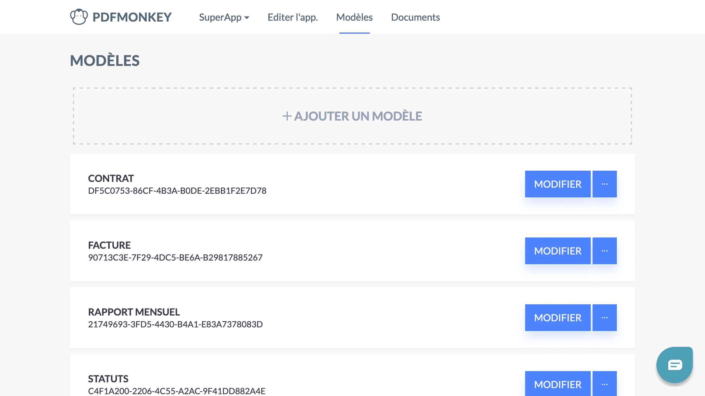 éditeur de logiciel : PDFMonkey