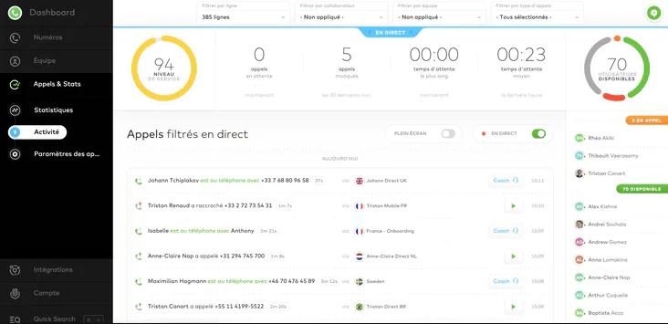 Aircall screenshot
