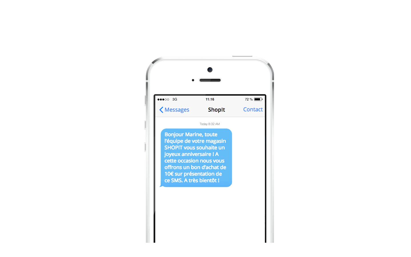 Exemple de SMS automatique : l’anniversaire