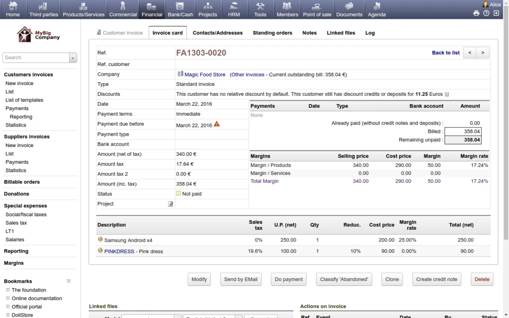 Dolibarr, the open source ERP