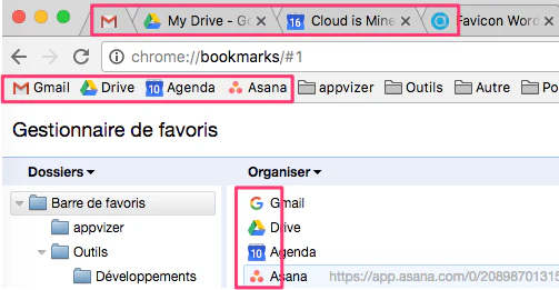 Favicon navigateurs web