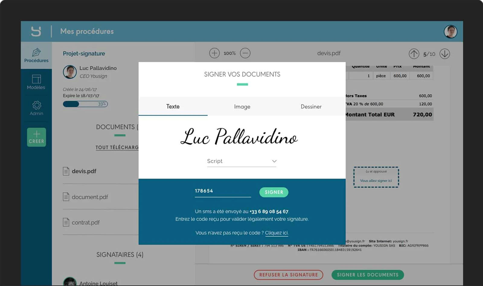 dématérialisation des documents administratifs Yousign