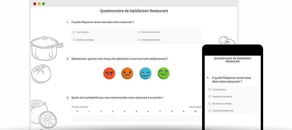 Questionnaire de satisfaction pour un restaurant