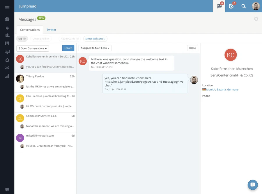 La plateforme marketing Jumplead