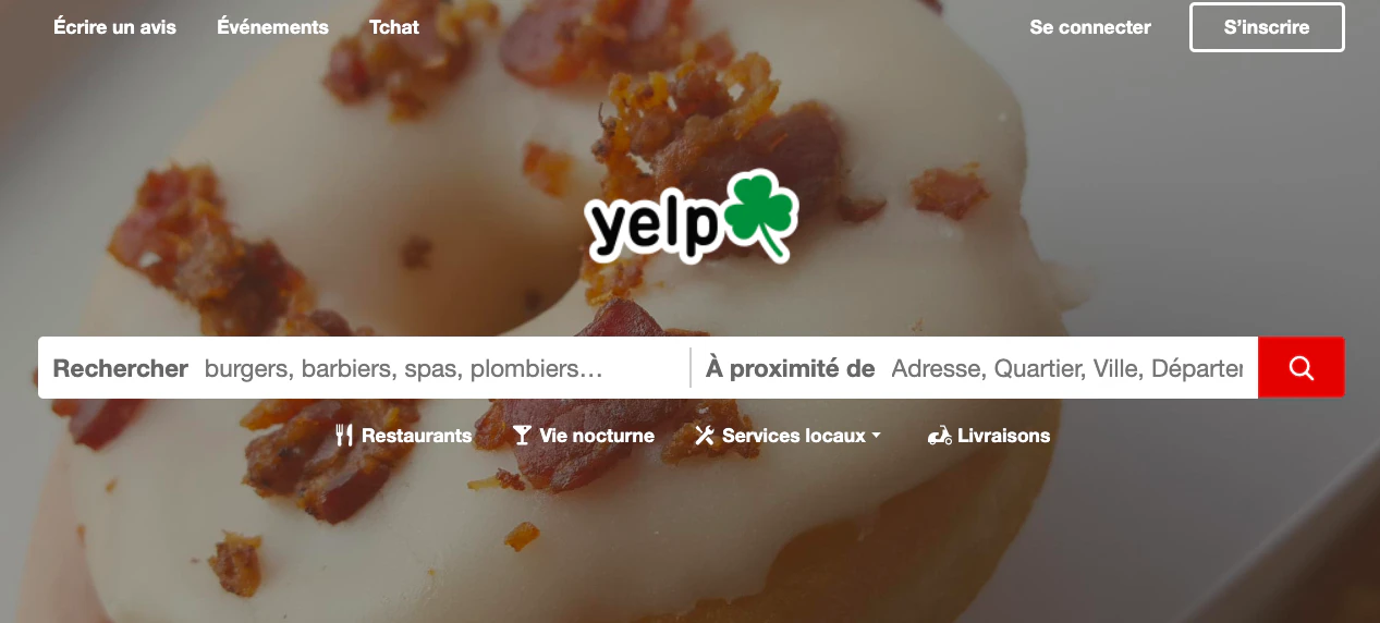 Avis consommateur : exemple Yelp