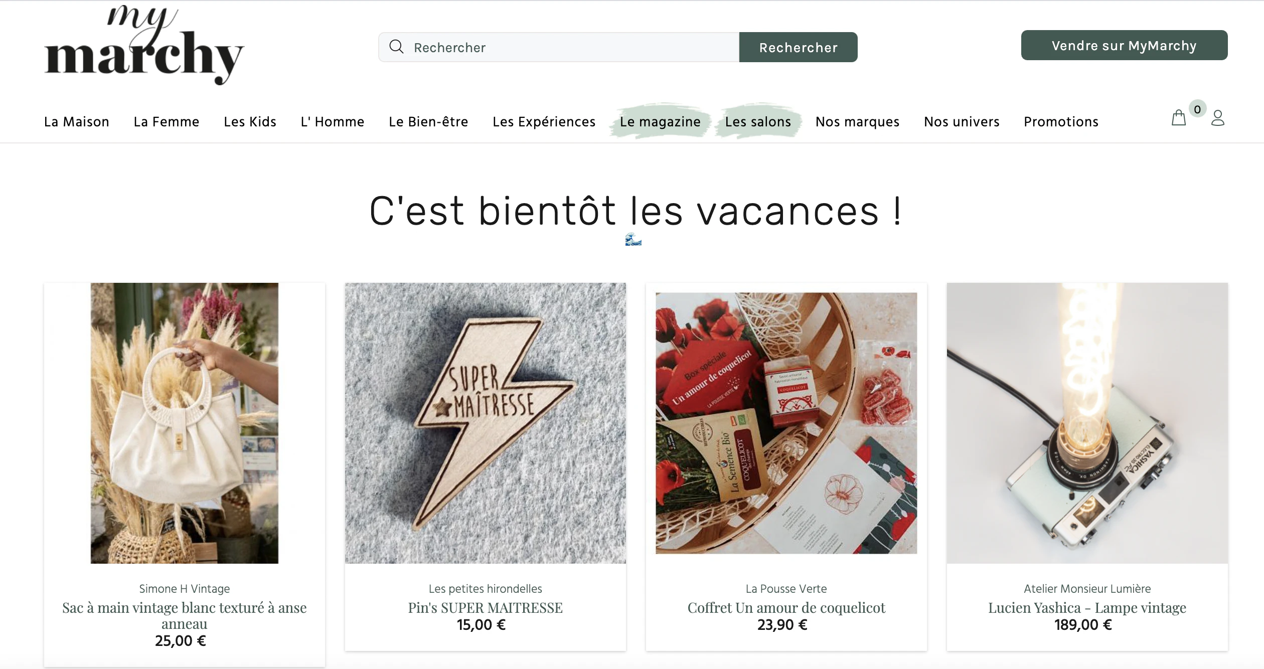 Exemple de marketplace mymarchy développée avec © Medialeads Marketplace