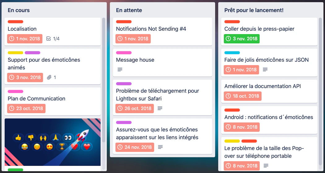 UI : gestion de projet avec Trello