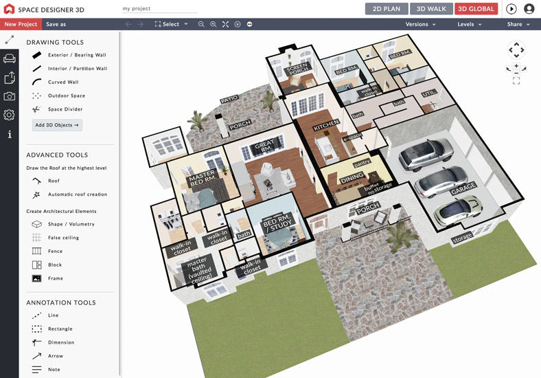 Space Designer 3D: Professional tool for interior design