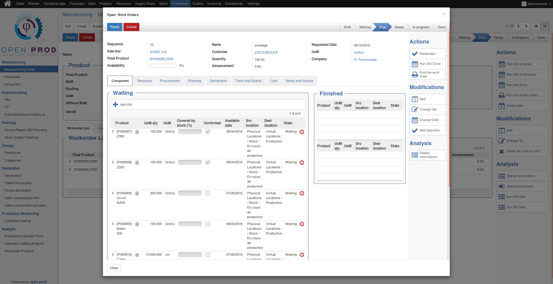 open-prod logiciel gestion de production