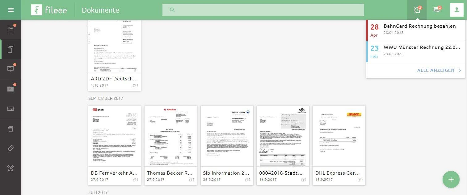 mit fileee Dokumente digitalisieren