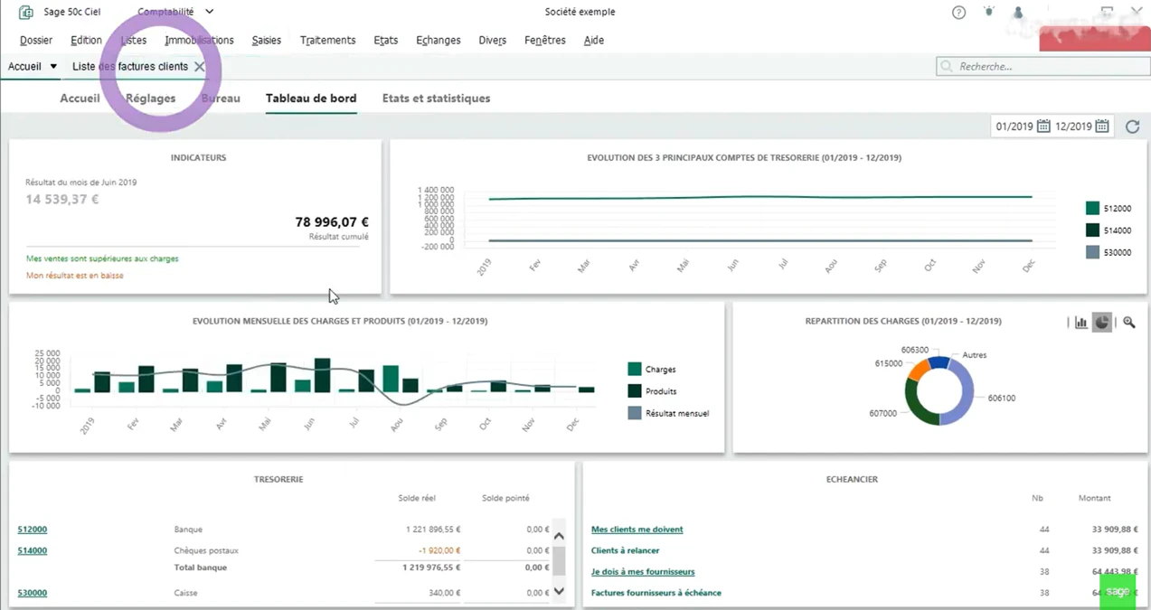 Logiciel comptabilité : Sage 50