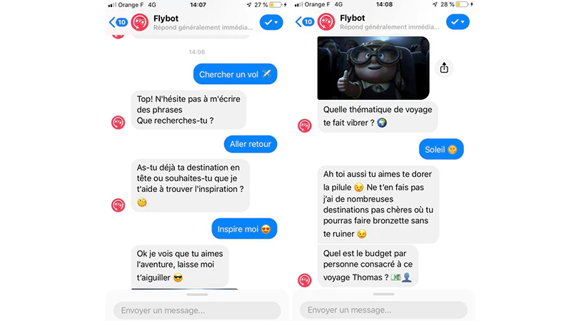 exemple de chatbot © Conversationnel