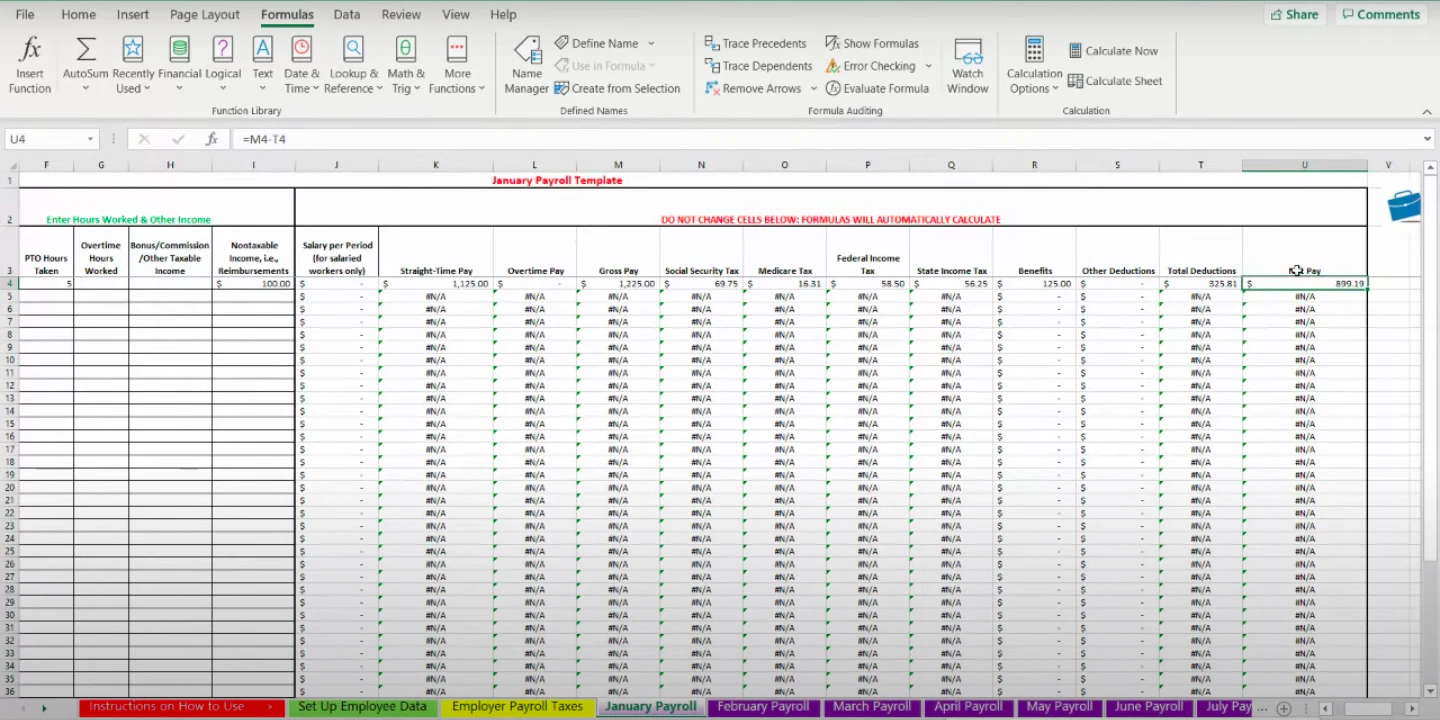 excel payroll