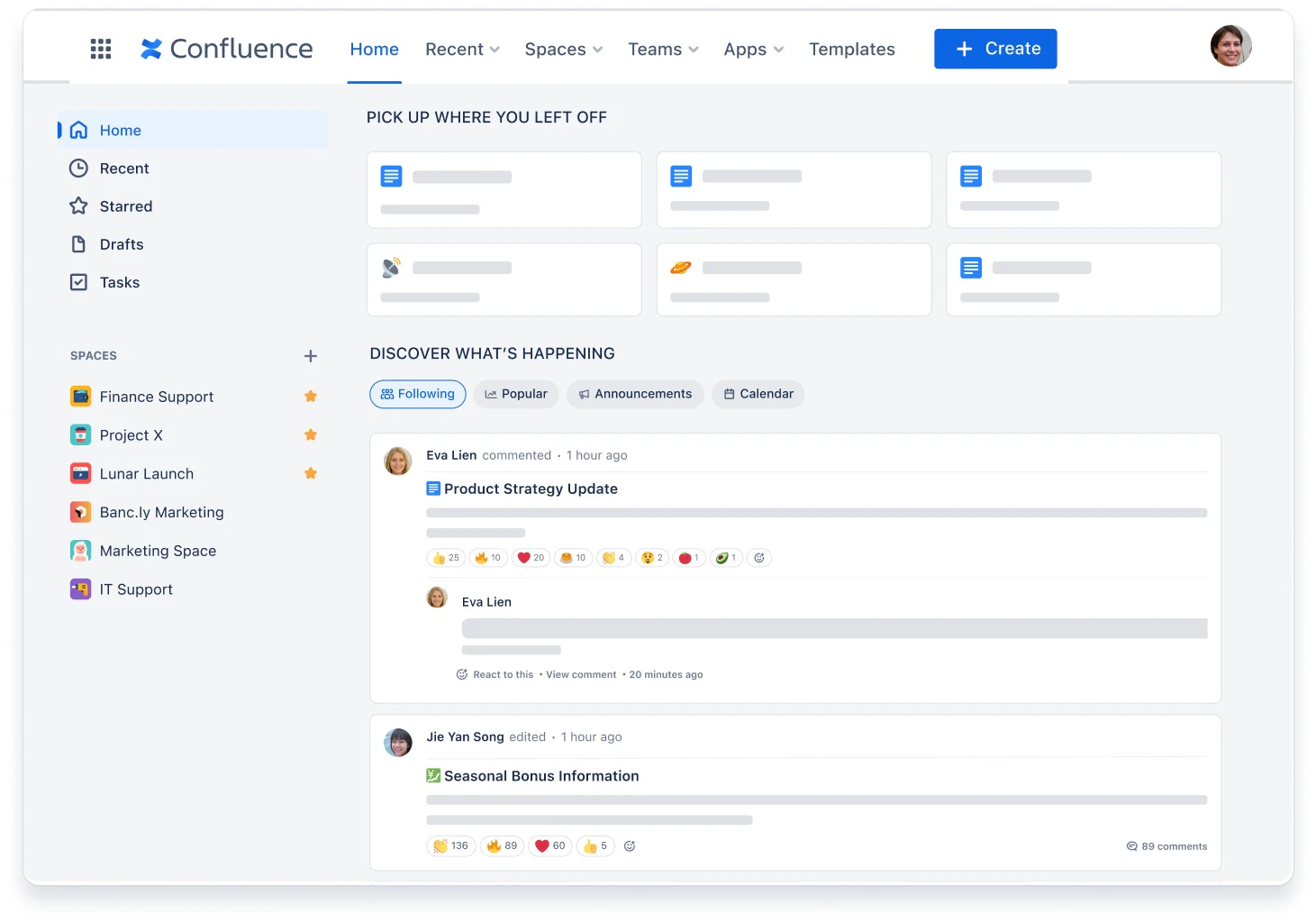 Exemple base de connaissance Confluence © Atlassian