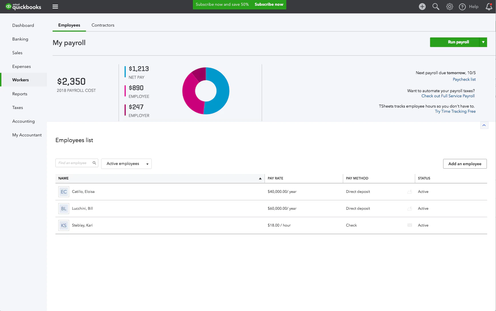 © QuickBooks Payroll