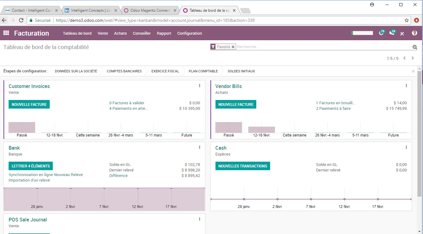 Portail client : Odoo